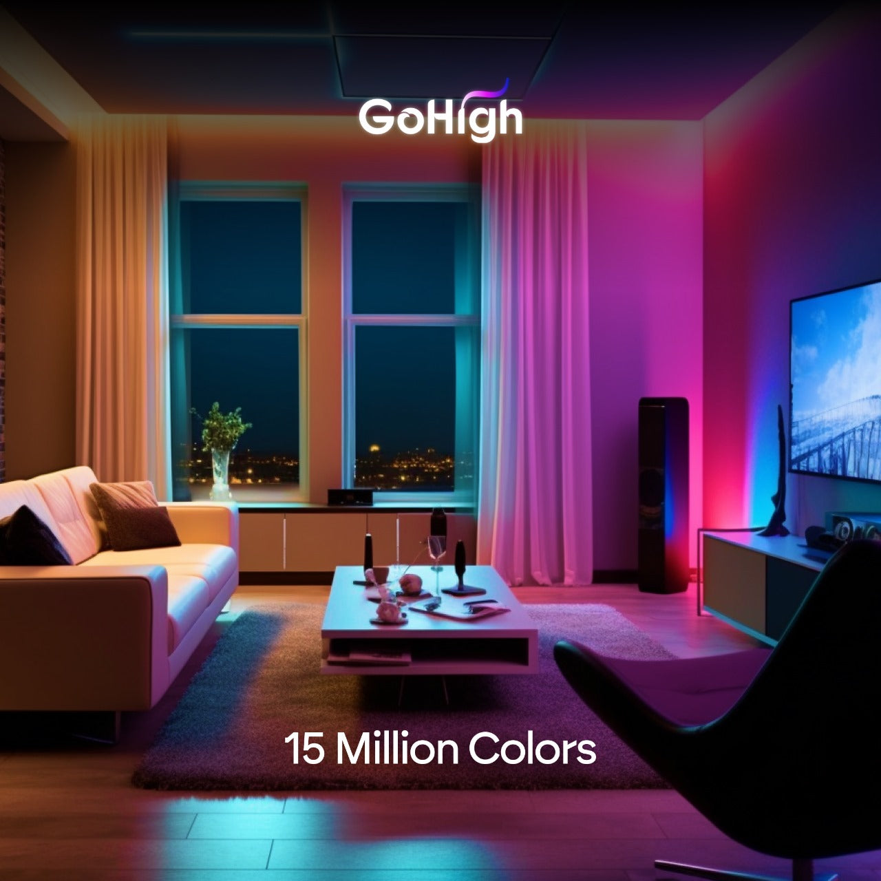 GoHigh Wonder RGBIC Smart Strip Lights (No Wiring - Plug & Play)