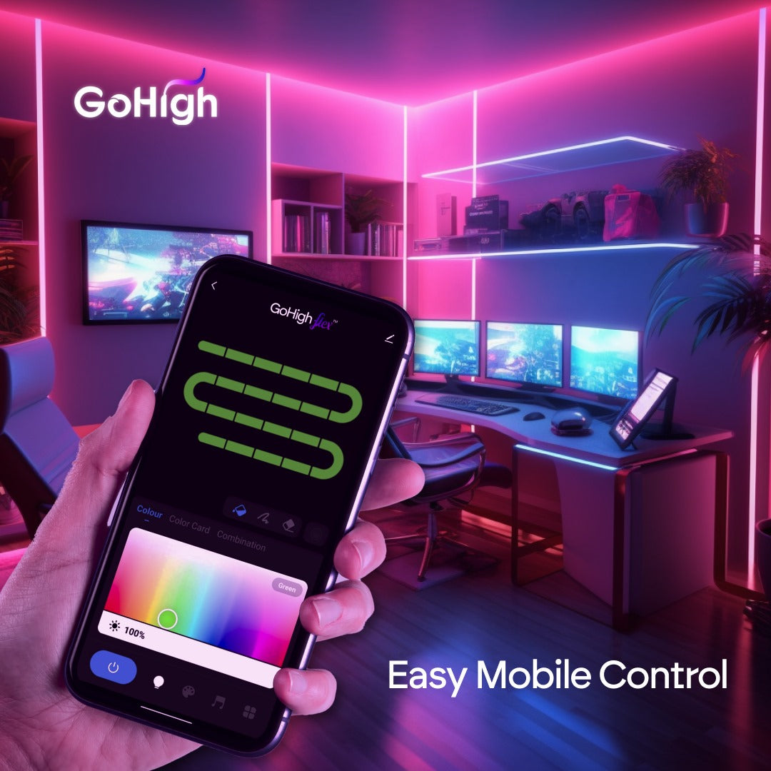 GoHigh Wonder RGBIC Smart Strip Lights (No Wiring - Plug & Play)