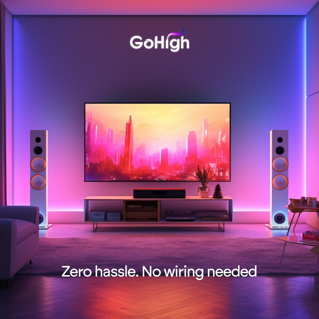 GoHigh Wonder RGBIC Smart Strip Lights (No Wiring - Plug & Play)